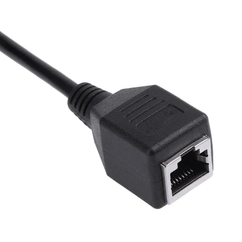 1 to 2 Socket LAN Ethernet Network RJ45 Plug Splitter Extender Adapter Connector Cable Extension Cables for Switch ADSL Router