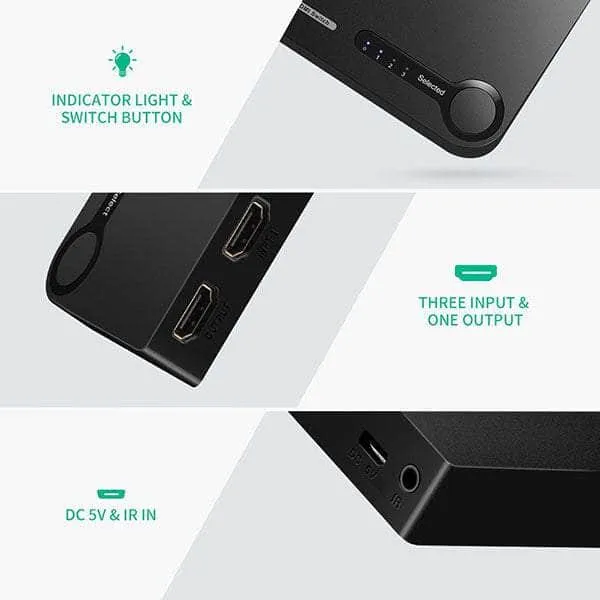 1 X 3 Hdmi Switch - Black (40234)