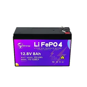 12V 8Ah Lithium Battery, 5000  Deep Cycle LiFePO4 Battery with 10A BMS for Fish Finder, UPS System, Router, Kids Cars