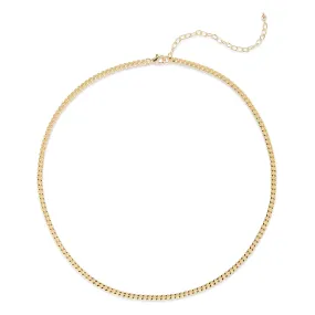 18k Gold Plated Flat Curb Chain