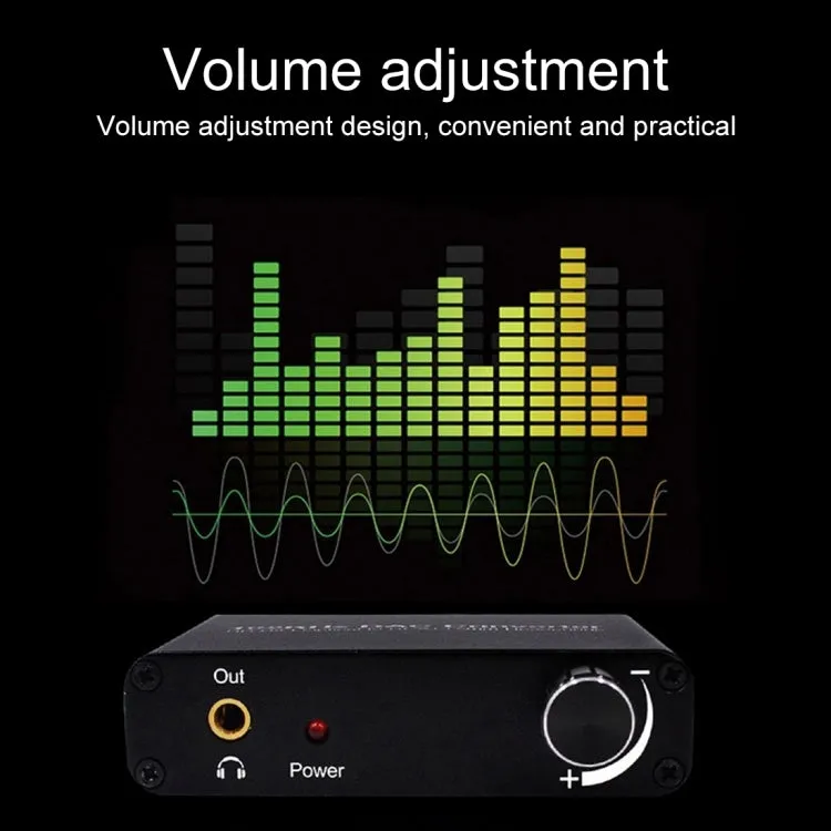 192KHz DAC Converter HD HIFI Optical to RCA 3.5mm Headphone 5.1 Channel Digital Audio Converter with Volume Control