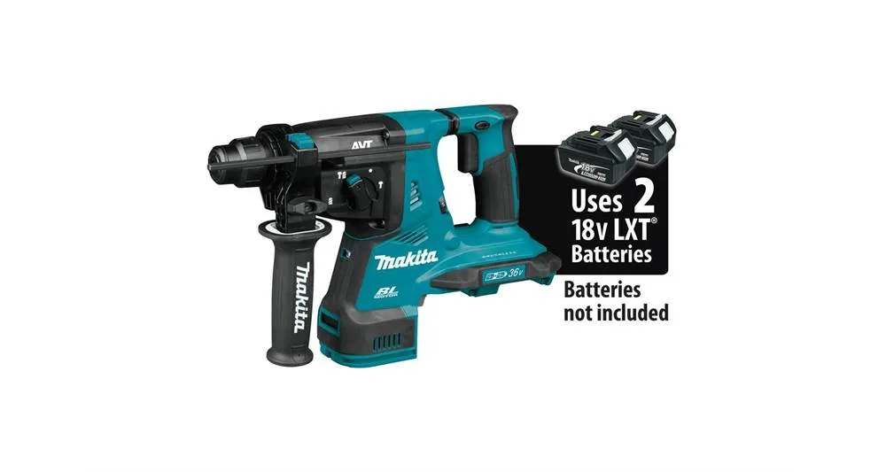 2020 Makita 18V X2 LXT® (36V) Brushless 1-1/8" AVT® Rotary Hammer, AFT®, AWS™ Capable (XRH10Z)