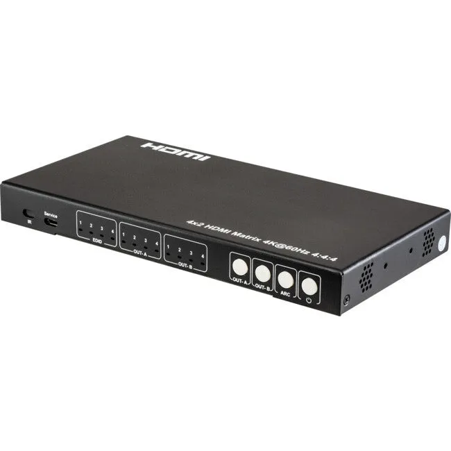 4X2 HDMI 18G MATRIX SWITCHER ARC SPDIF/AUDIO EXTRACTION