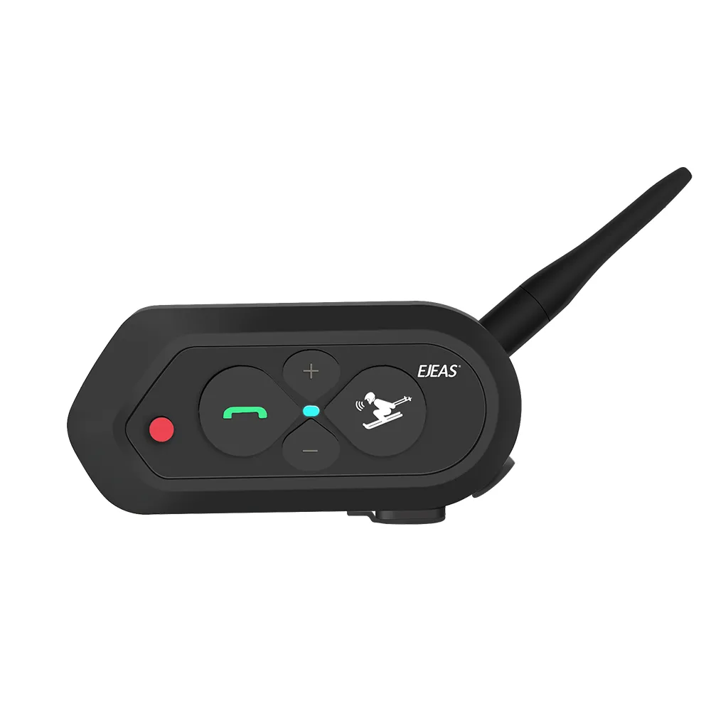 500Mah 1200M EJEAS Motorcycle Skiing Helmet Intercom Headset with Bluetooth Function
