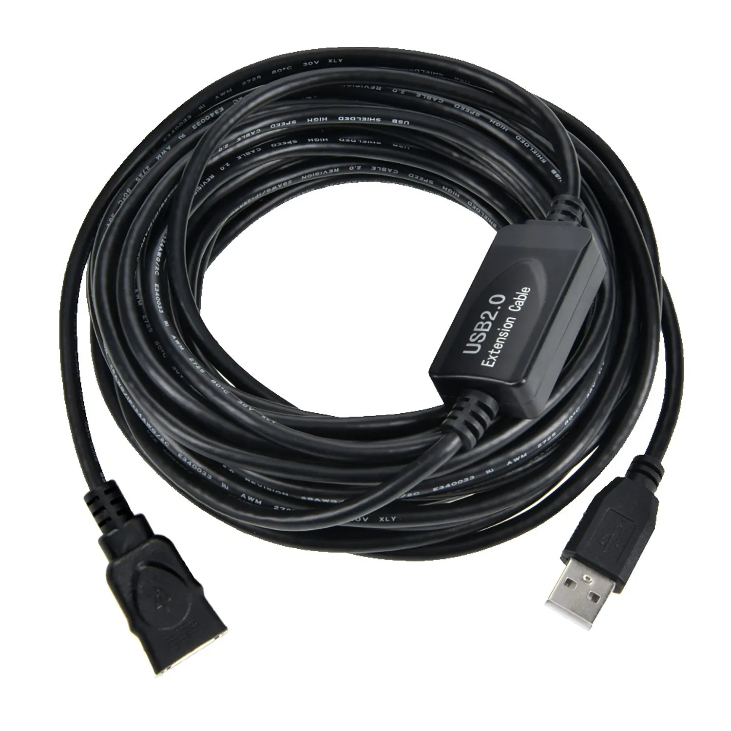 50Ft USB2.0 A-Male to A-Female Active Repeater Cable