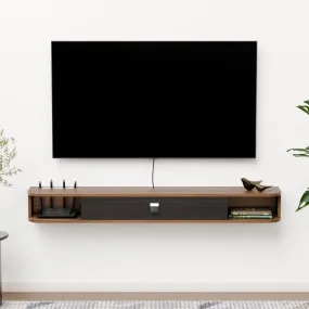 55" Eclan Floating TV Stand, Walnut