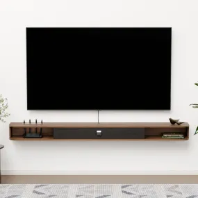 78" Eclan Floating TV Stand, Walnut