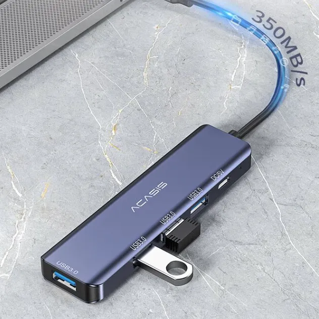 ACASIS DS-7UV5 5-in-1 USB 3.0 to Type C Hub Docking Station with 100W PD Fast Charging, and 5Gbps High Speed Data