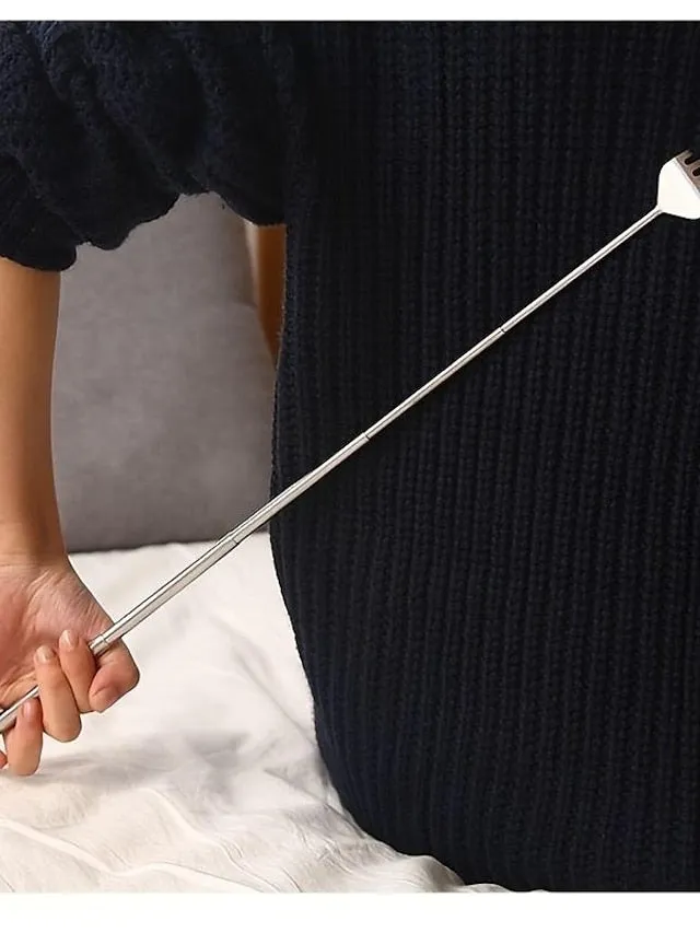 Adjustable Back Scratcher Stainless Steel Back Telescopic Portable Extendable Claw Extender Tickle Stick Massage Tool