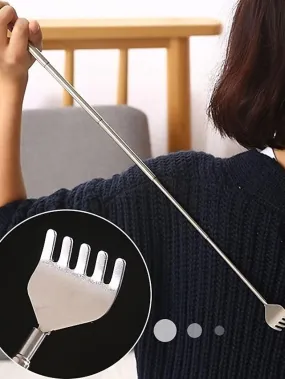 Adjustable Back Scratcher Stainless Steel Back Telescopic Portable Extendable Claw Extender Tickle Stick Massage Tool