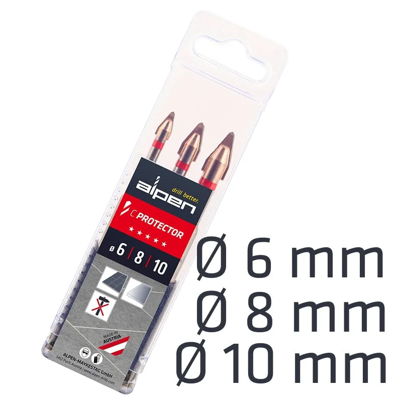 Alpen C Protector Drill Bit Set 6-8-10Mm