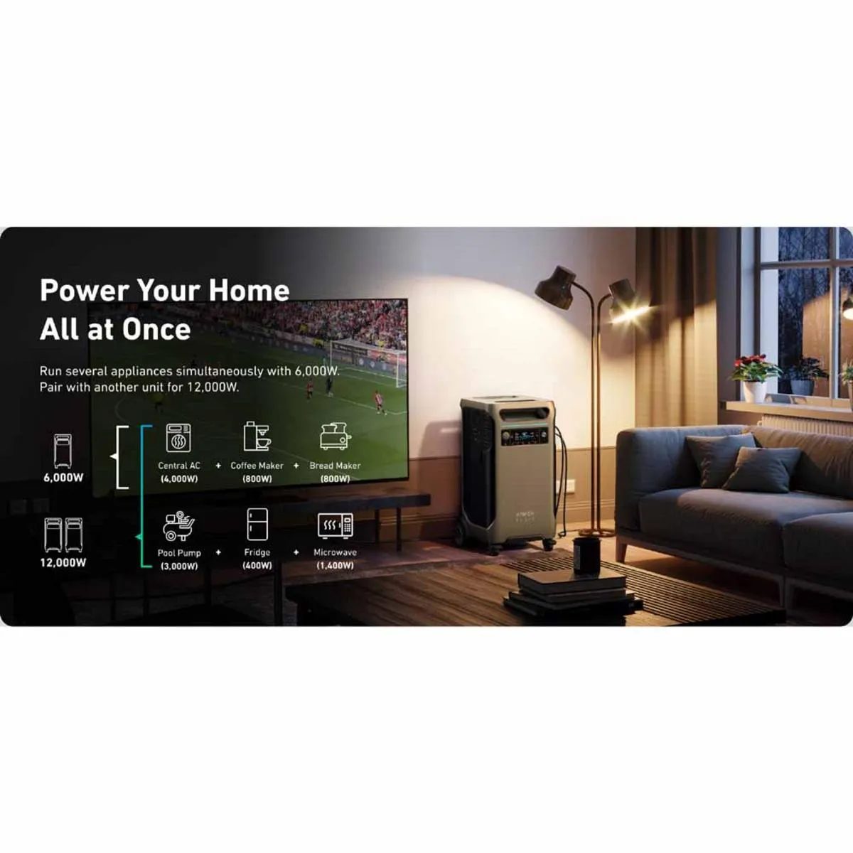 Anker Solix F3800 Portable Power Station 3840Wh/6000W