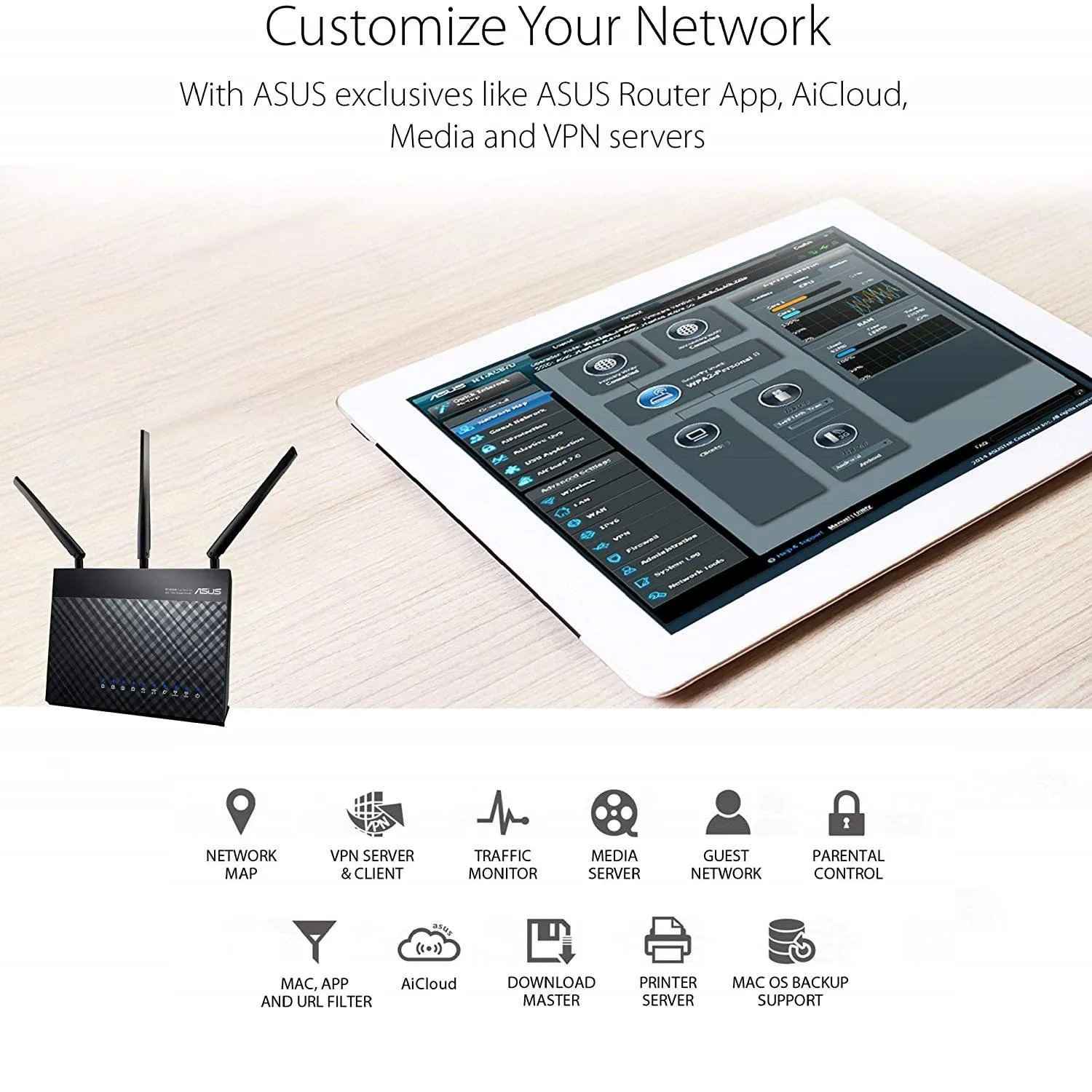 ASUS AC1900 Wireless Router T-Mobile Unlocked - Dual-Band Gigabit Router