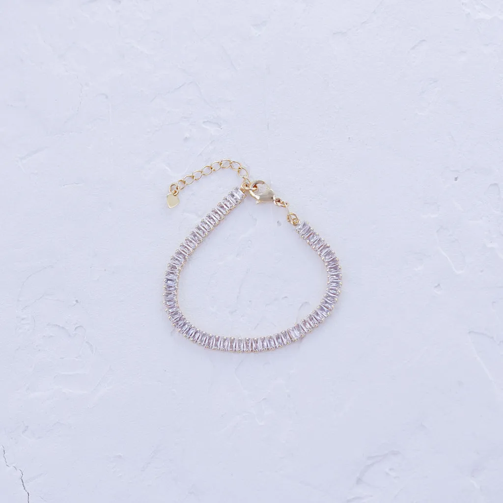 Baguette Zirconia Tennis Bracelet