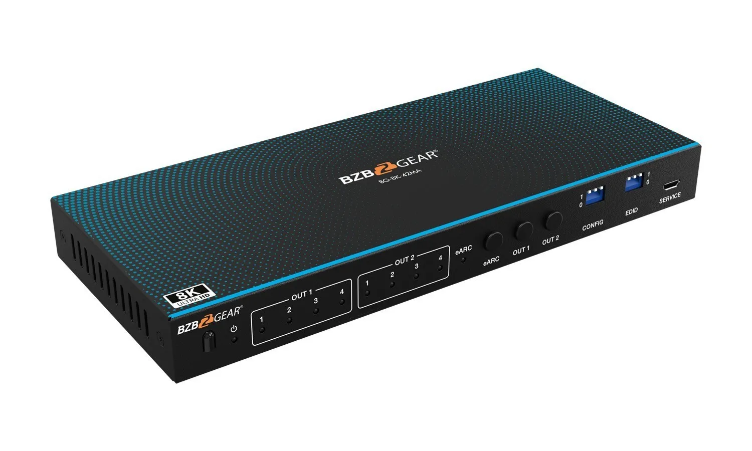 BZBGEAR 4×2 8K UHD HDMI 2.1 Matrix Switcher with Audio De-embedder (8K60, 4K120 4:4:4 10bit VRR, FVA, ALLM support)