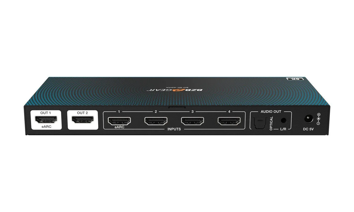 BZBGEAR 4×2 8K UHD HDMI 2.1 Matrix Switcher with Audio De-embedder (8K60, 4K120 4:4:4 10bit VRR, FVA, ALLM support)