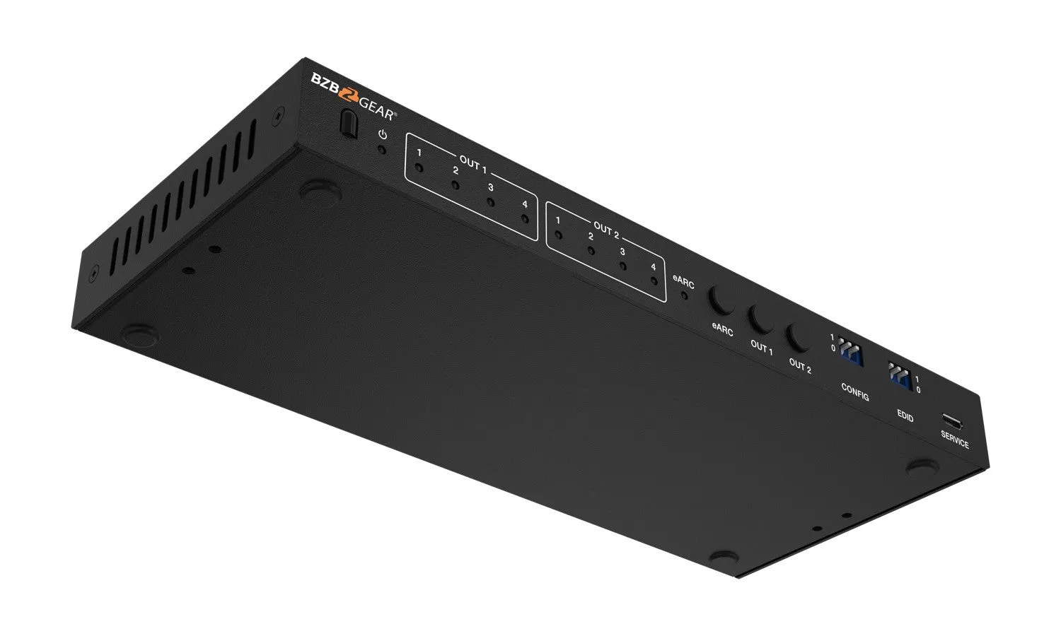 BZBGEAR 4×2 8K UHD HDMI 2.1 Matrix Switcher with Audio De-embedder (8K60, 4K120 4:4:4 10bit VRR, FVA, ALLM support)