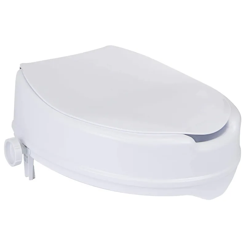Clamp On Raised Handicap Toilet Seat Riser 4"