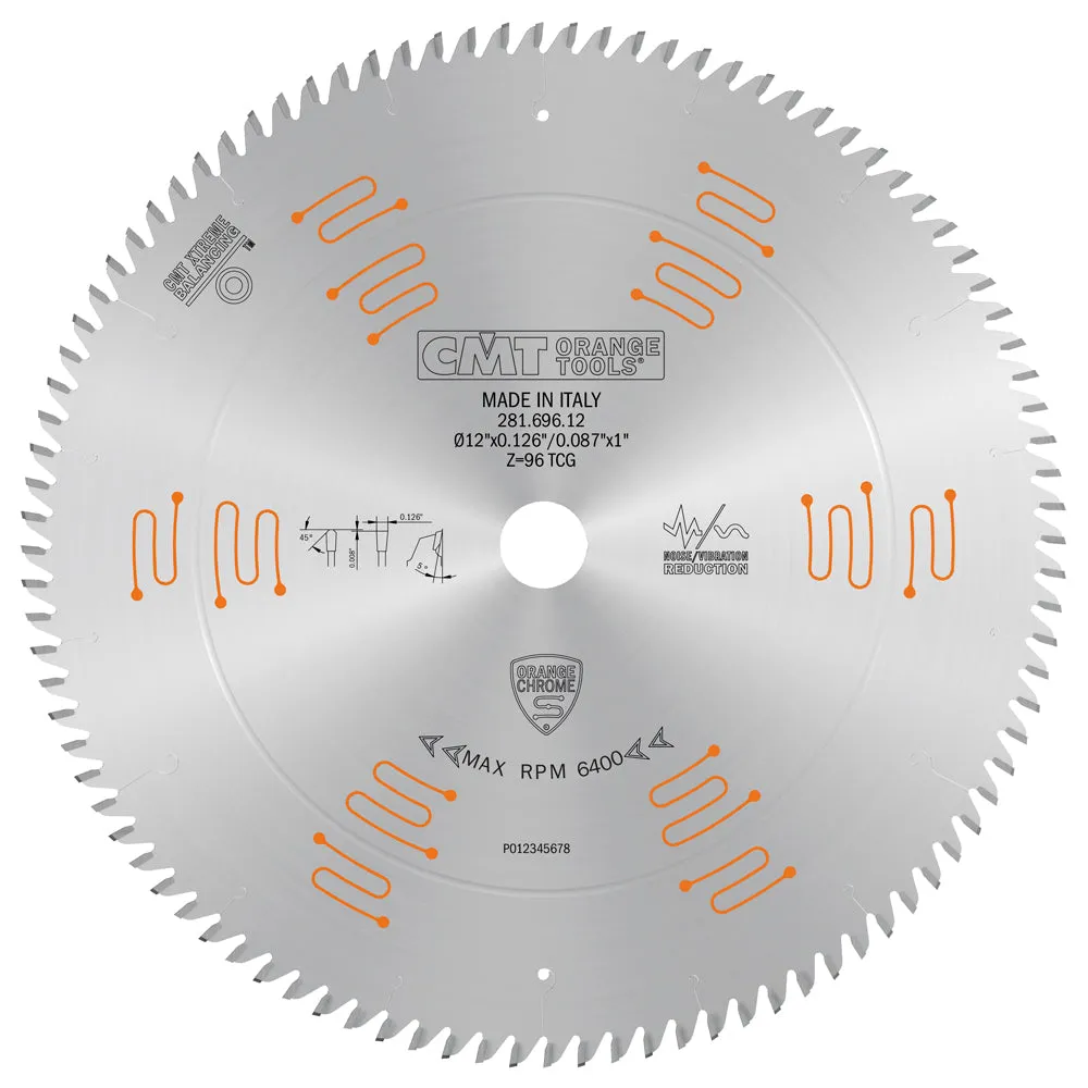 CMT Orange Tools 281.696.12M SINGLE-SIDED - LAMINATE & MELAMINE 300x3.2/2.2x30mm  T=96 TCG