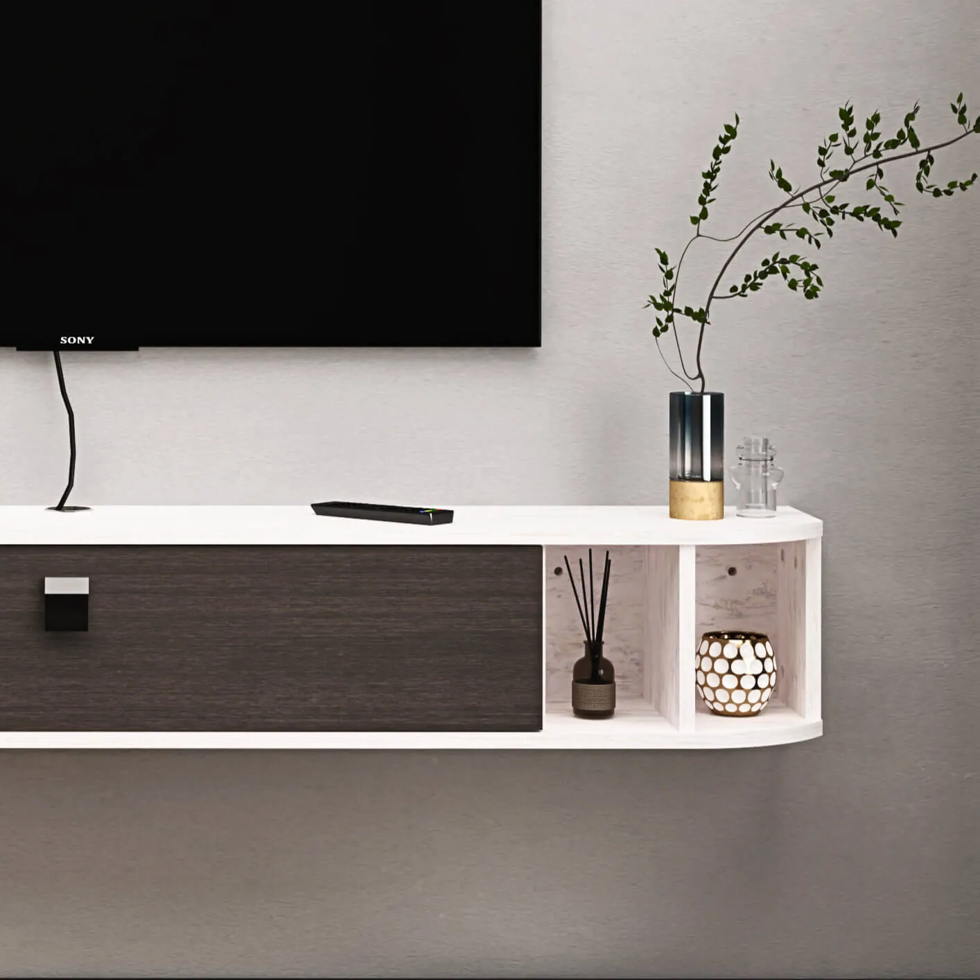 Custom Modestia Floating TV Stand