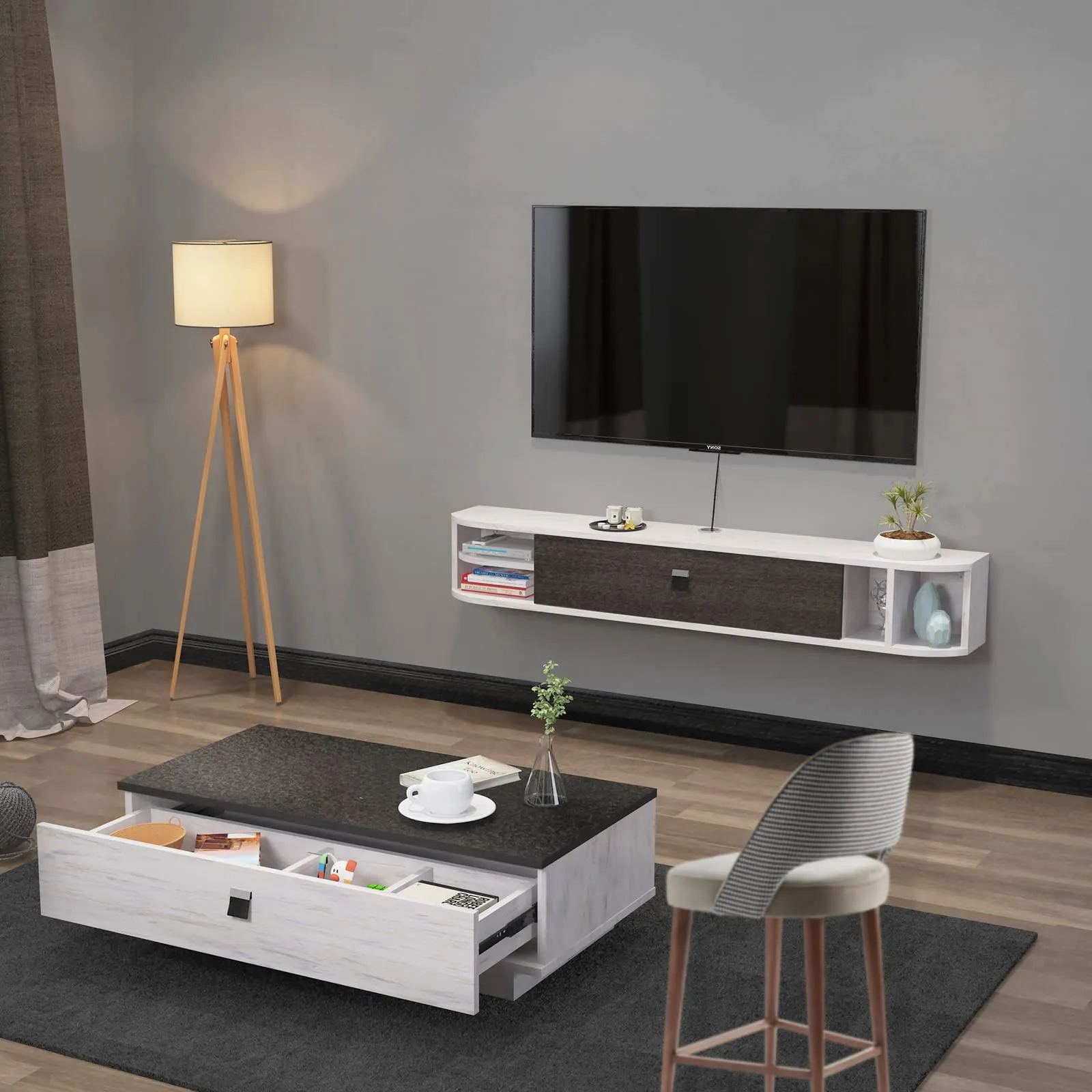 Custom Modestia Floating TV Stand