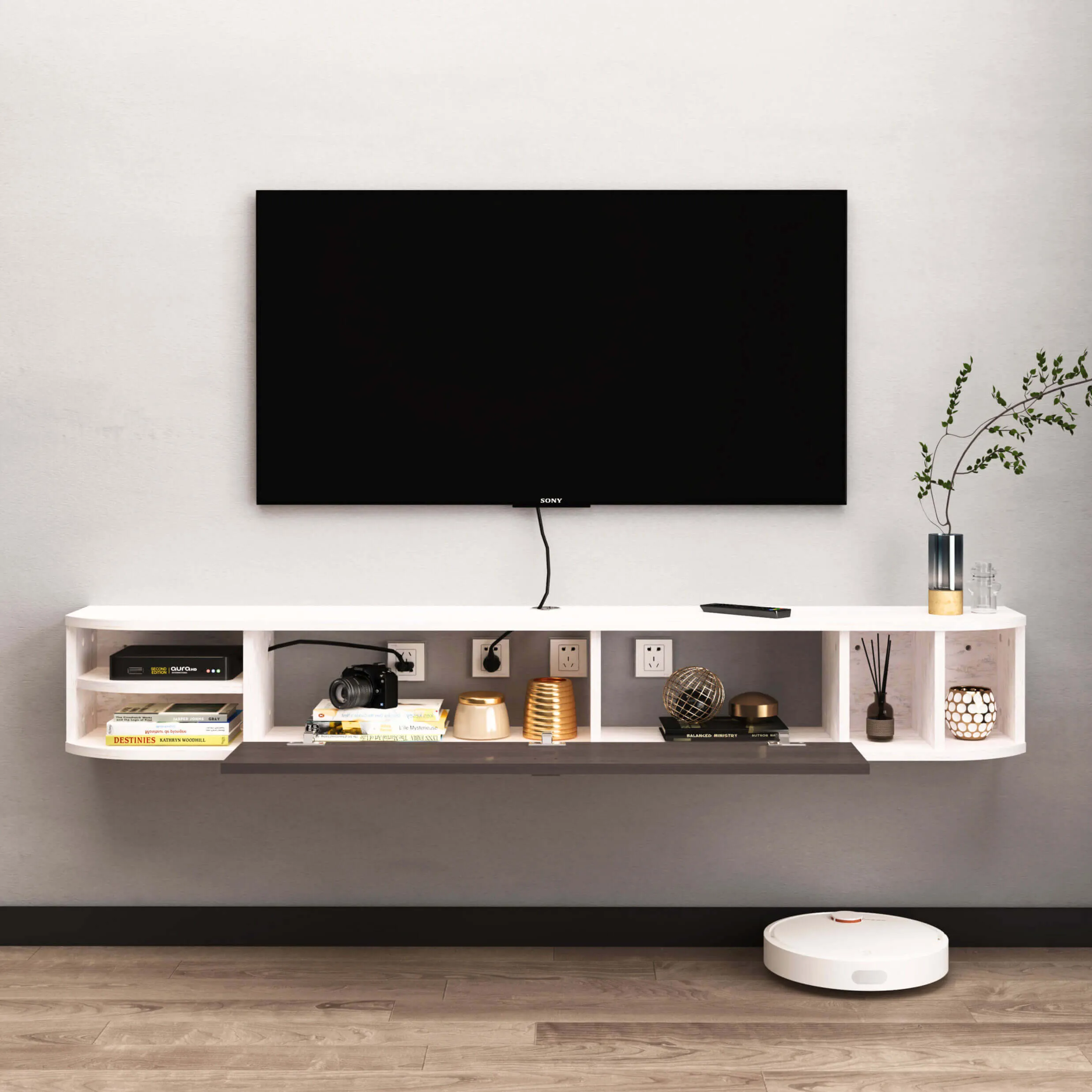 Custom Modestia Floating TV Stand