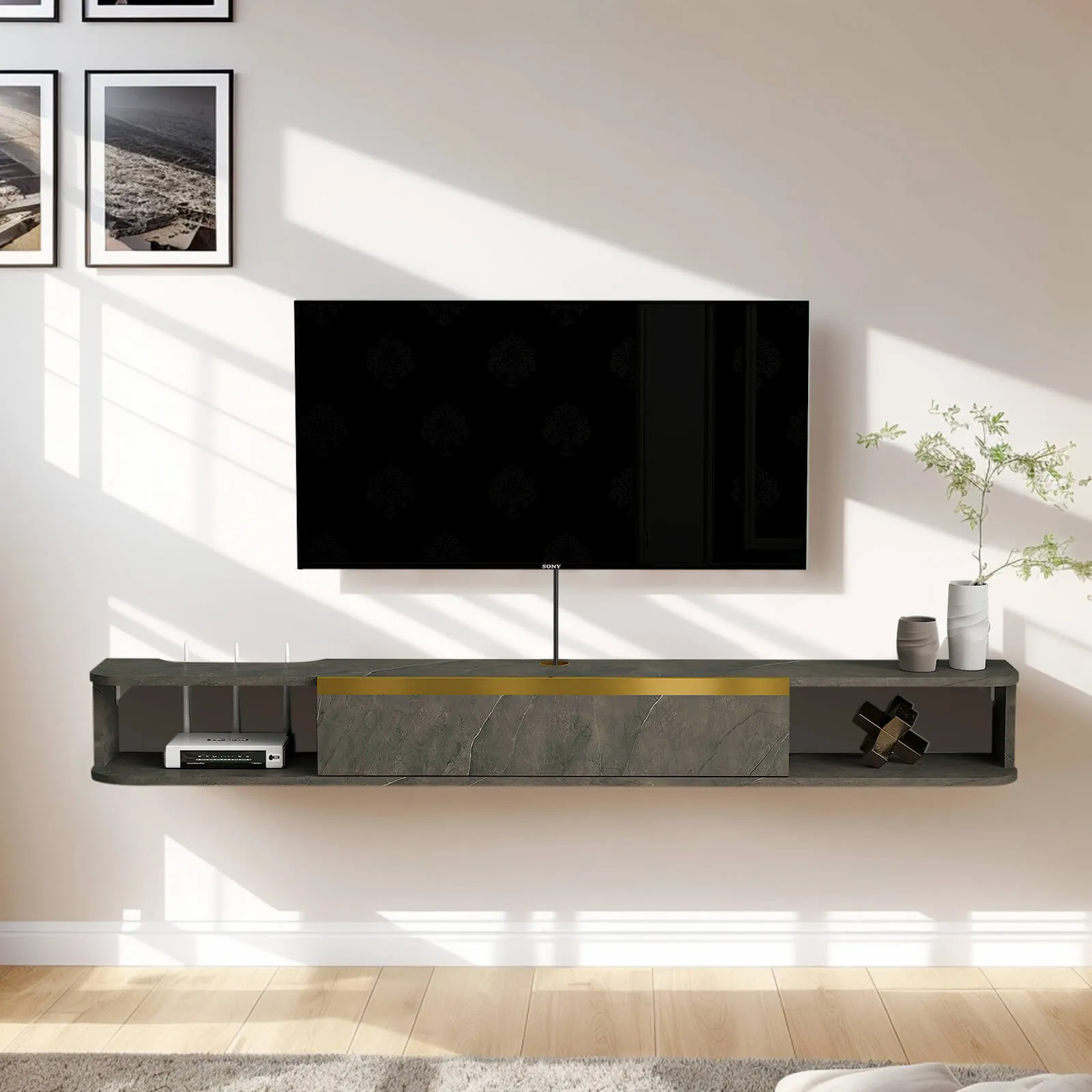 Custom Slendera Floating TV Stand