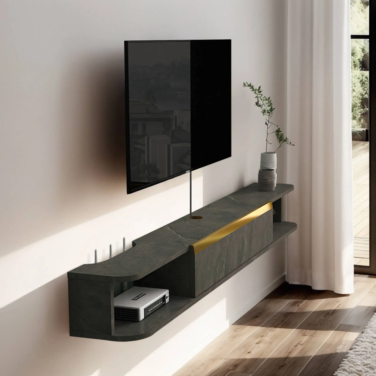 Custom Slendera Floating TV Stand