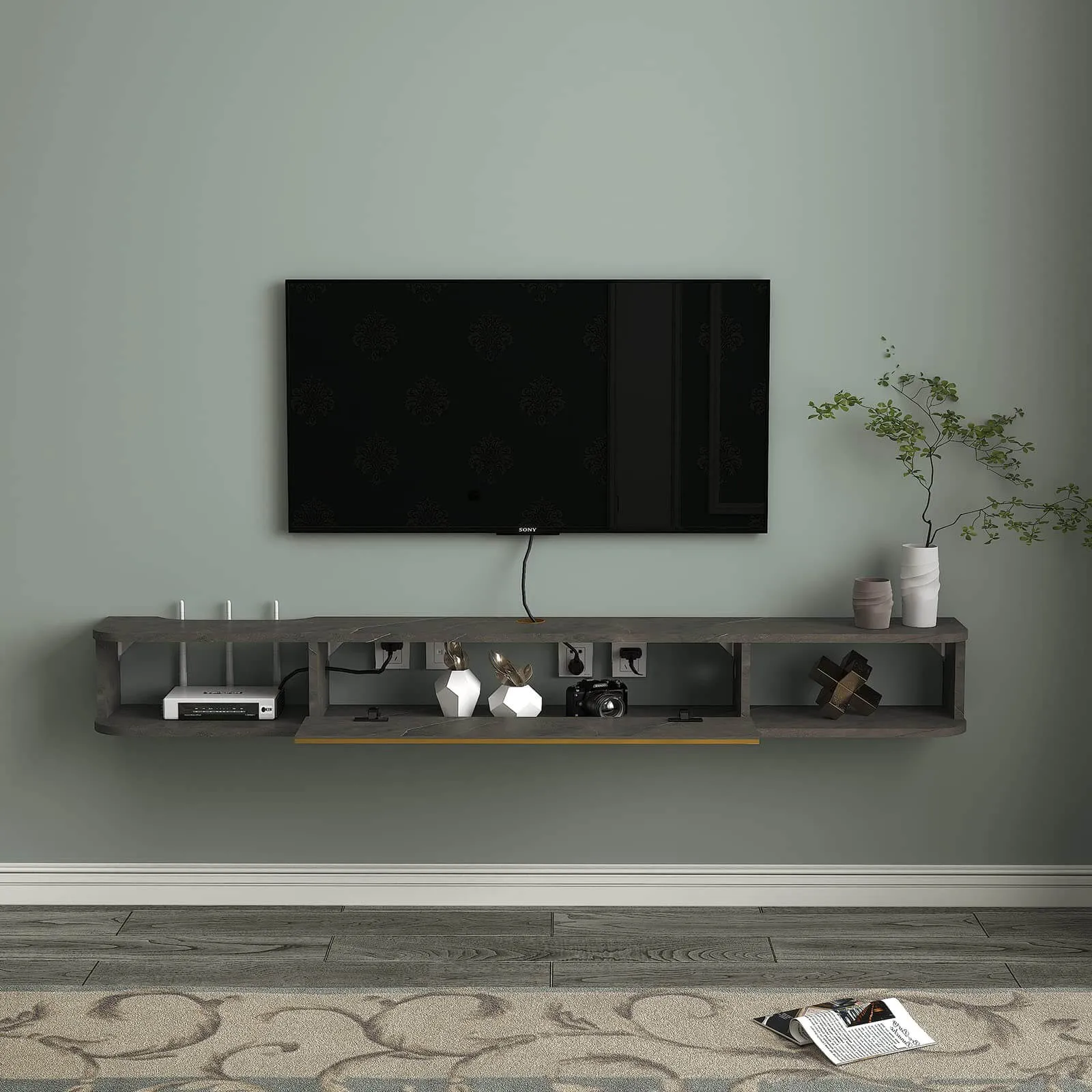 Custom Slendera Floating TV Stand