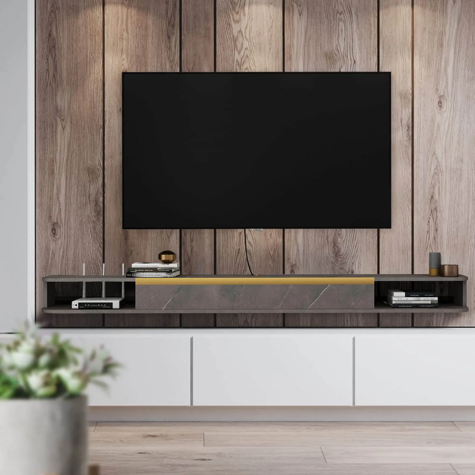 Custom Slendera Floating TV Stand