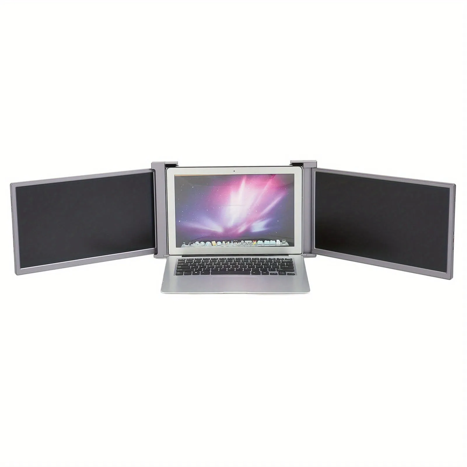 Dual Extender Screen 38.1cm FHD 1080P IPS Folding Dual Monitor Extender Portable Monitor for Laptops PCs Mobile Phones Space Gray