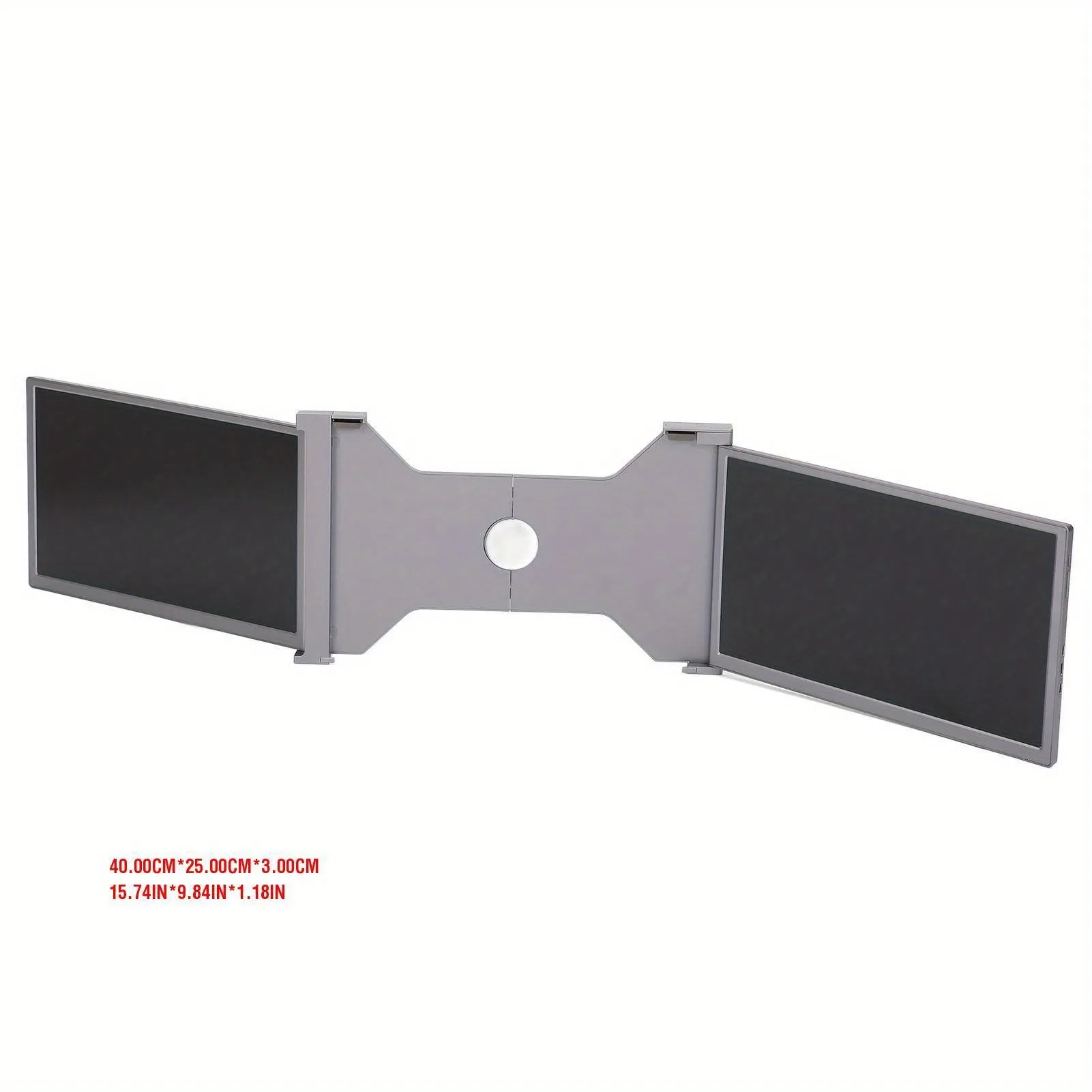 Dual Extender Screen 38.1cm FHD 1080P IPS Folding Dual Monitor Extender Portable Monitor for Laptops PCs Mobile Phones Space Gray