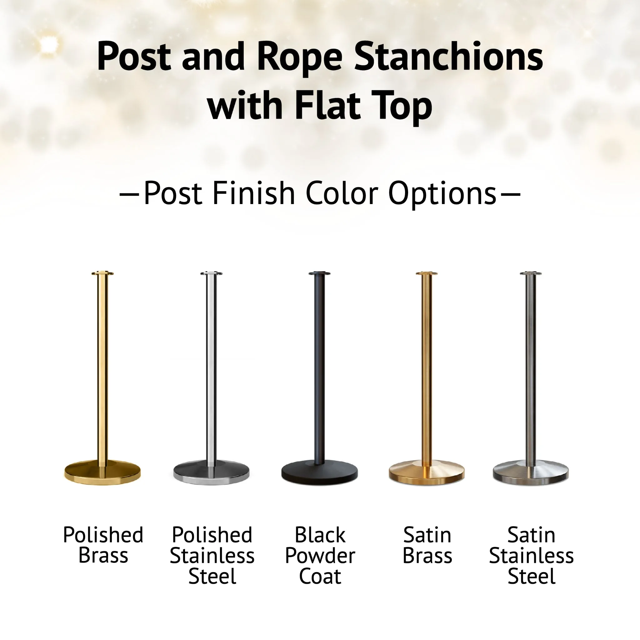 Flat Top Dual Rope Stanchion with Low Profile Base - Montour Line CXLineD