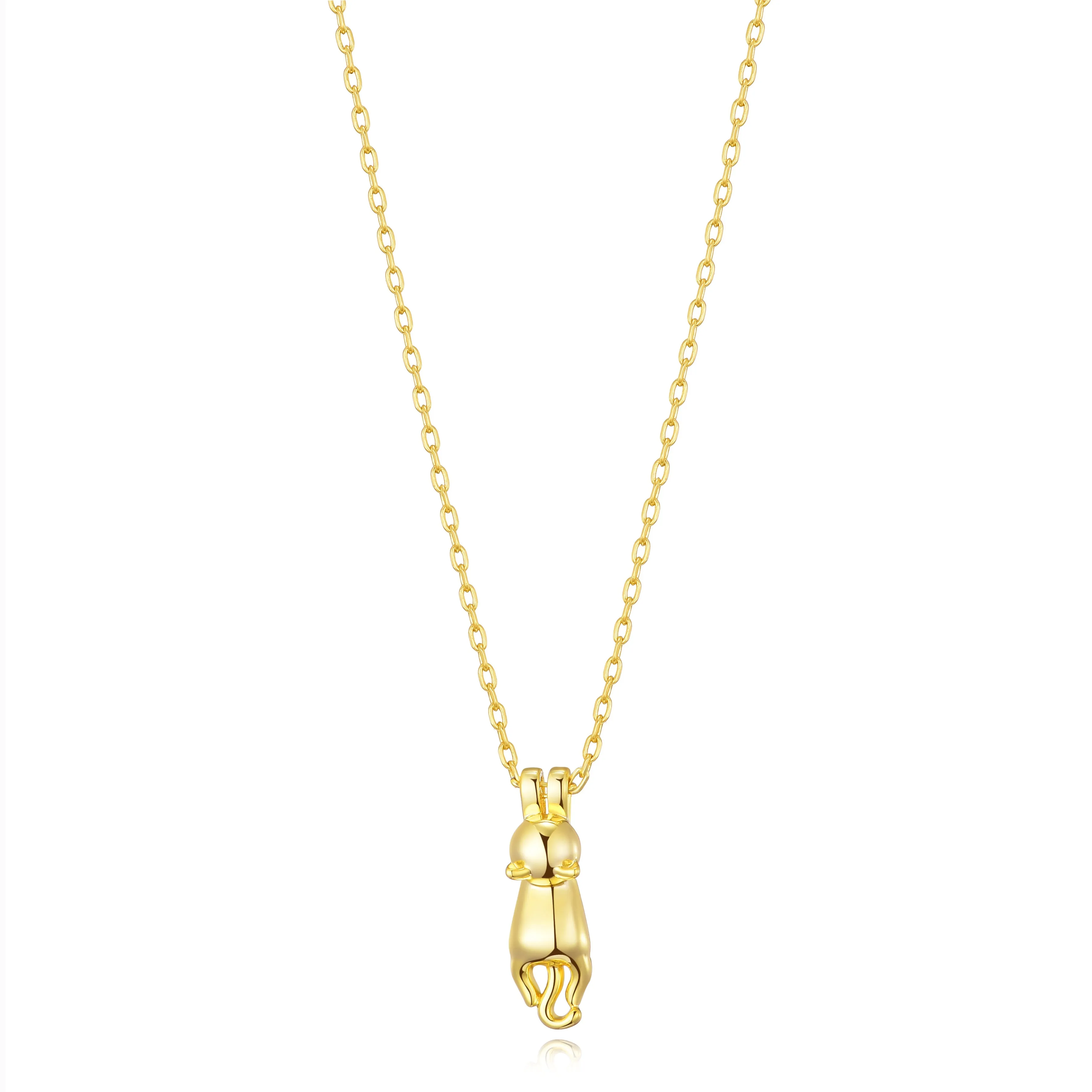 Gold Plated Cat Necklace