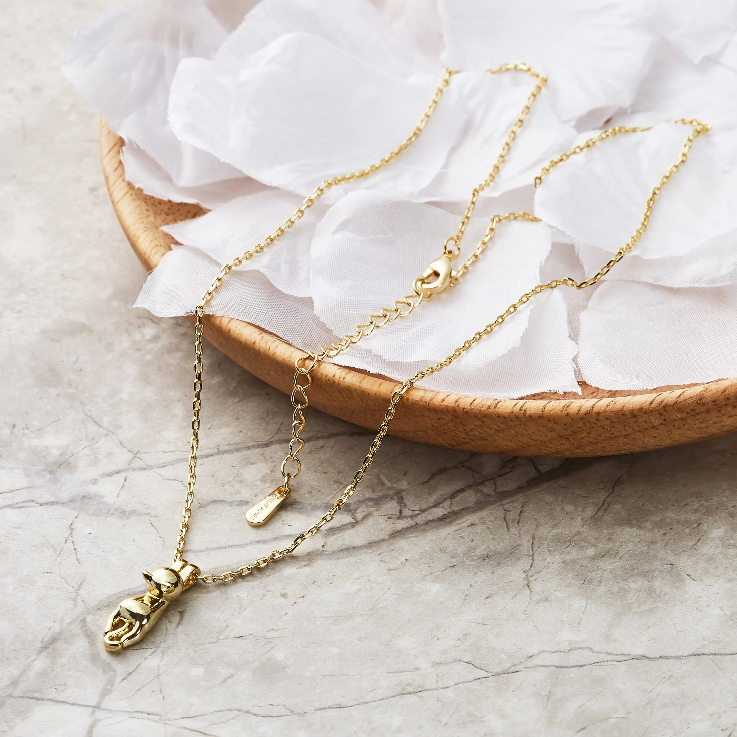 Gold Plated Cat Necklace