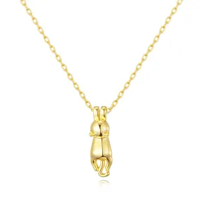 Gold Plated Cat Necklace