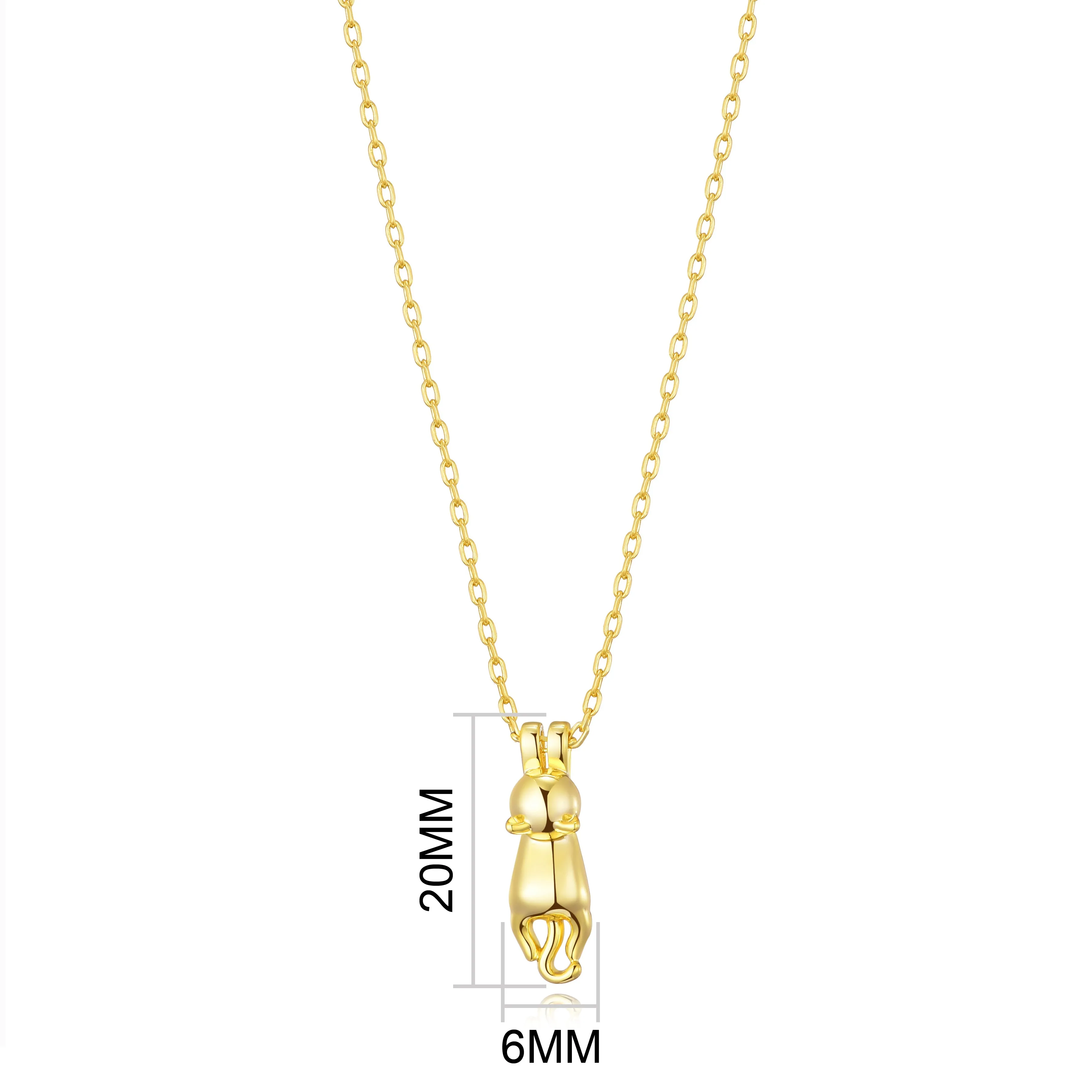 Gold Plated Cat Necklace
