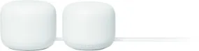 Google Nest Wifi Mesh Router (AC2200) and 1 point with Google Assistant - 2 pack
