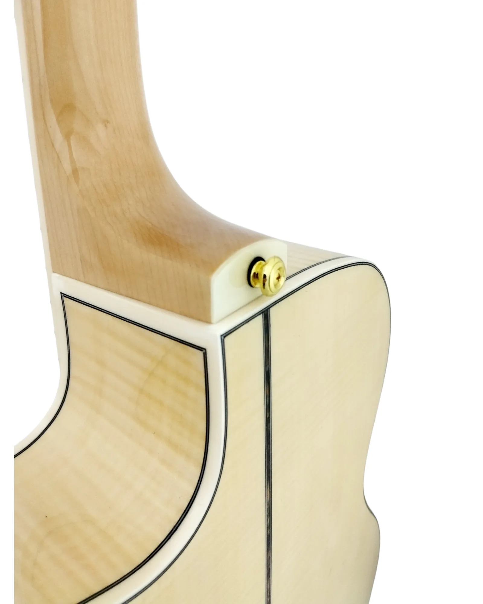 Haze SDG837SPCEQN All Flame Maple with Double OS1 Vibration Pickup Cutaway Acoustic Guitar - Natural