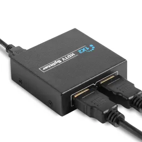 HD1080P HDTV Splitter 1x2 Amplifier Switcher Adapter DVD DVR STB 3D US Plug