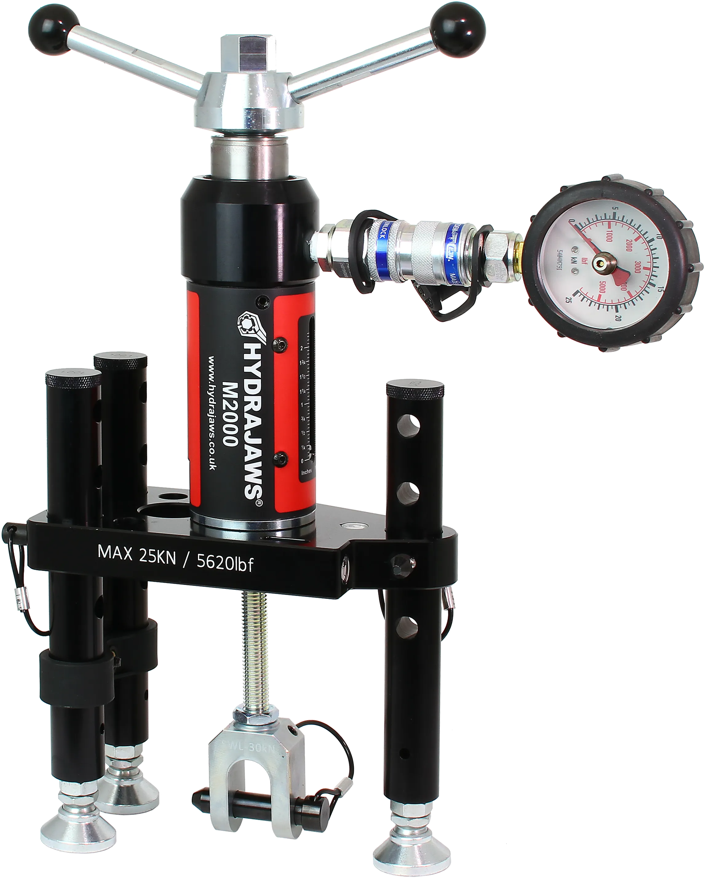 Hydrajaws M2000 PRO IMPERIAL Tester Kit with 0-25kN/5620lbf