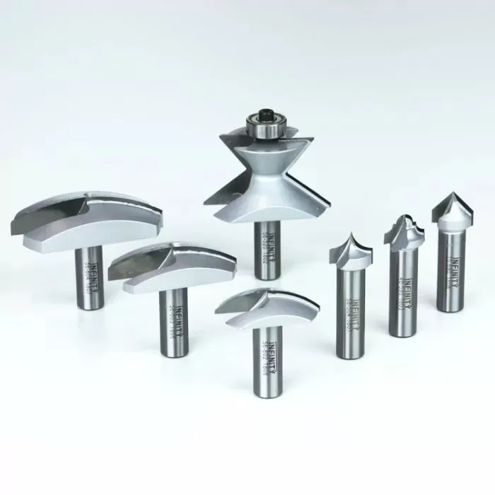 Infinity Tools 1/2" Shank 7-Pc. Master Crown Molding Router Bit Set
