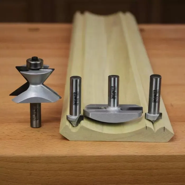 Infinity Tools 1/2" Shank 7-Pc. Master Crown Molding Router Bit Set