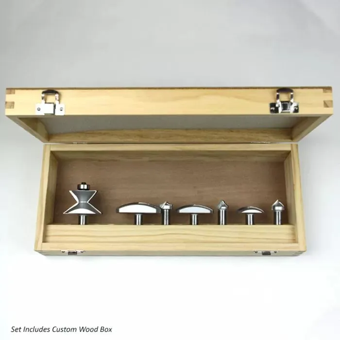 Infinity Tools 1/2" Shank 7-Pc. Master Crown Molding Router Bit Set