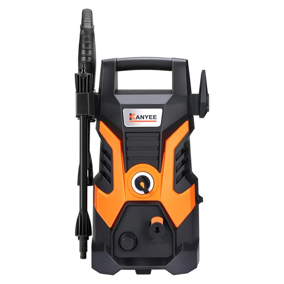 KANYEE 1500 PSI 1.35 GPM Portable Electric High Pressure Washer with Spray Gun, Adjustable Nozzle, Angle Nozzle, Detergent Bottle, for Cleaning Cars, Houses Driveways, Patios