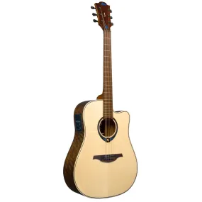 Lag Guitars THV20DCE Tramontane HyVibe 20 Cutaway Acoustic Electric Guitar w/ Bluetooth - Natural Satin