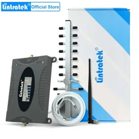 Lintratek 3G Mobile Cell Phones Signal Repeater Booster Amplifier UMTS 2100MHz (Band 1) Yagi Antenna Set for 3G Voice and Data -