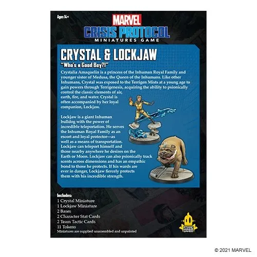 Marvel Crisis Protocol Crystal and Lockjaw Character Pack