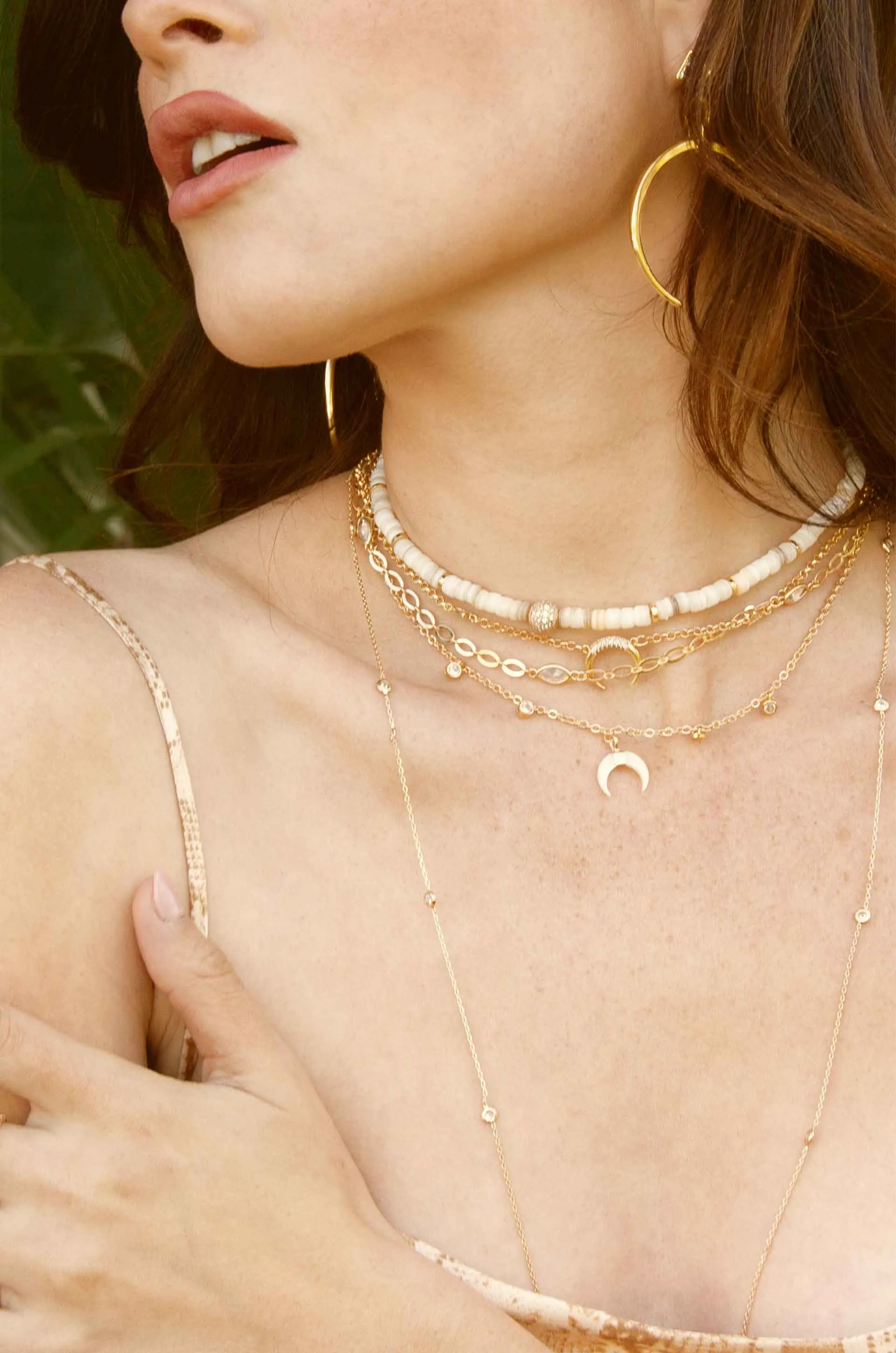 Mesmerize Me Crescent Horn Layered Necklace Set