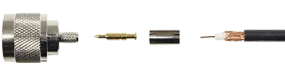 N Male Crimp Connector